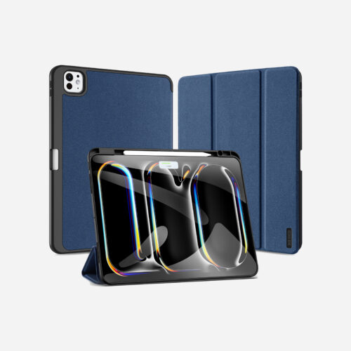 Magnetic Smart Cover for iPad with Pencil Storage(Blue)