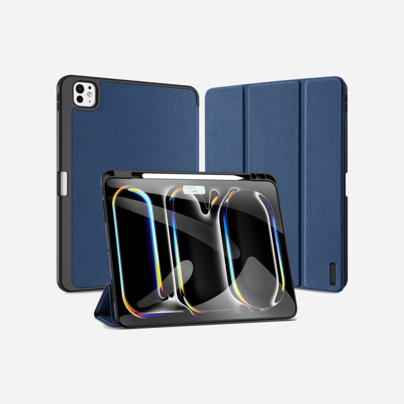 Magnetic Smart Cover for iPad with Pencil Storage(Blue)