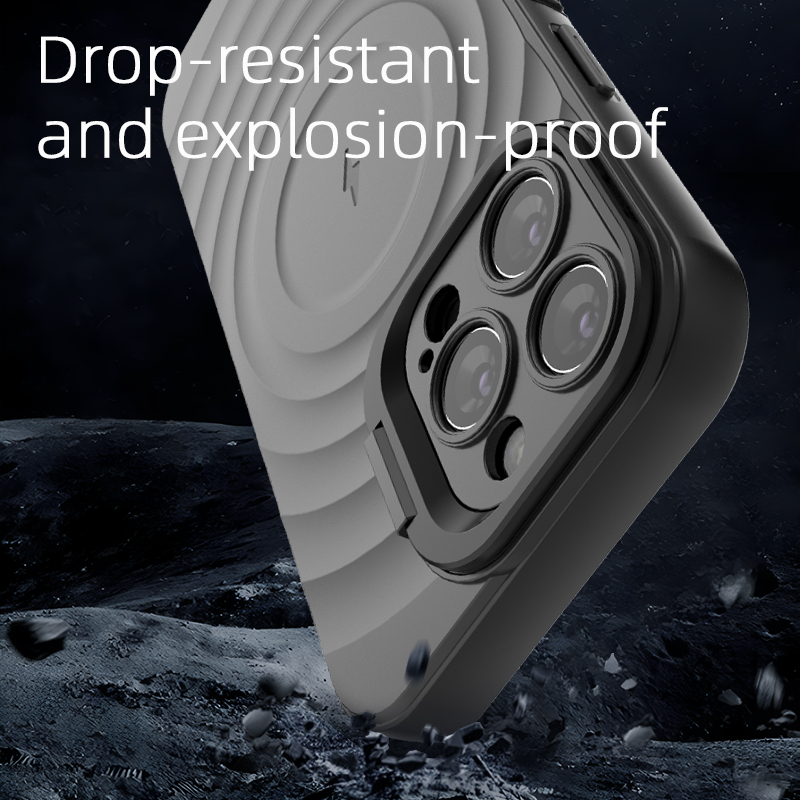 MagSafe® Compatible Wave Black Case for iPhone Series