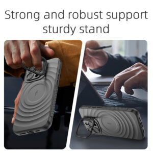 MagSafe® Compatible Wave Black Case for iPhone Series