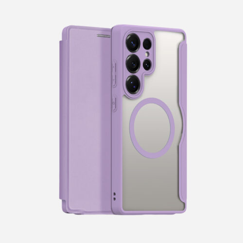 MagSafe® Compatible Amethyst Blush 3-in-1 Wallet No Ring Stand Case for Samsung Galaxy