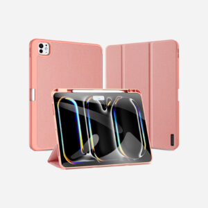Magnetic Smart Cover for iPad with Pencil Storage(Pink)