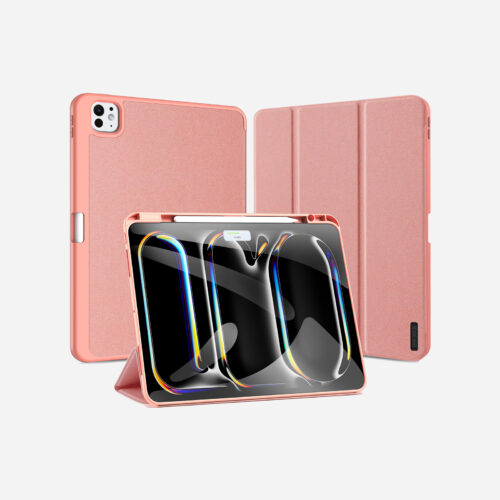 Magnetic Smart Cover for iPad with Pencil Storage(Pink)