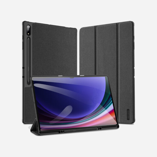 Magnetic Smart Folio Case for Samsung Galaxy Tab with S Pen Holder(Black)