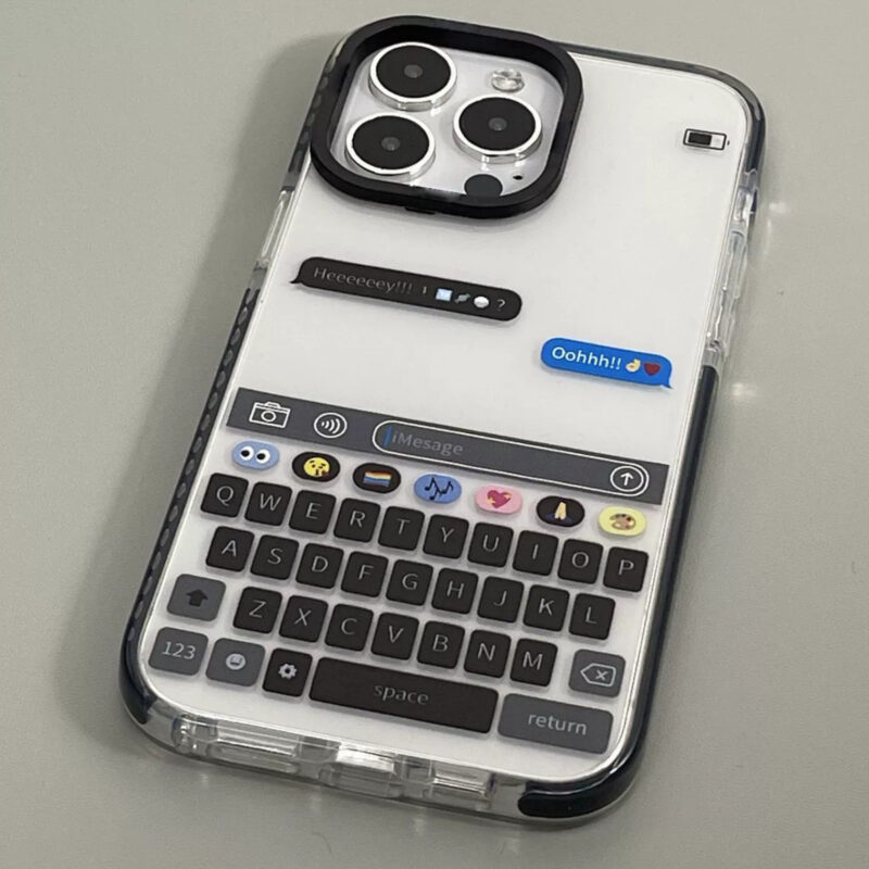 Emoji iMessage Design, Shockproof Clear Cover for iPhone