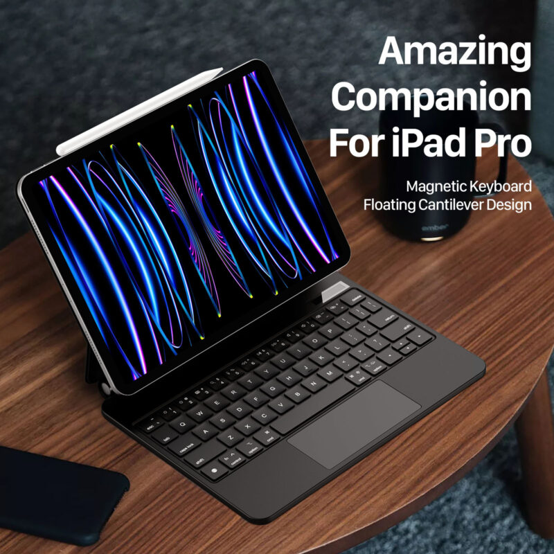 Magnetic Wireless Backlit Keyboard Case for iPad(Balck)