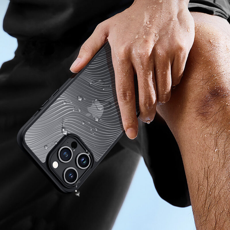 Carbon Tide - WaveTextured Shockproof Case for iPhone 16 Pro Max