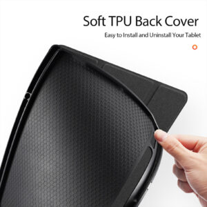 Magnetic Smart Folio Case for Samsung Galaxy Tab with S Pen Holder(Black)
