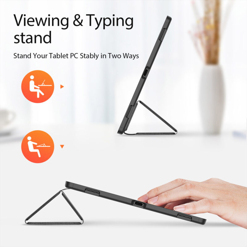 Magnetic Smart Folio Case for Samsung Galaxy Tab with S Pen Holder(Black)