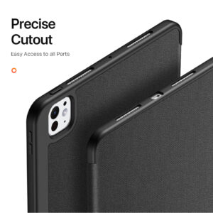 Magnetic Smart Cover for iPad with Pencil Storage(Black)