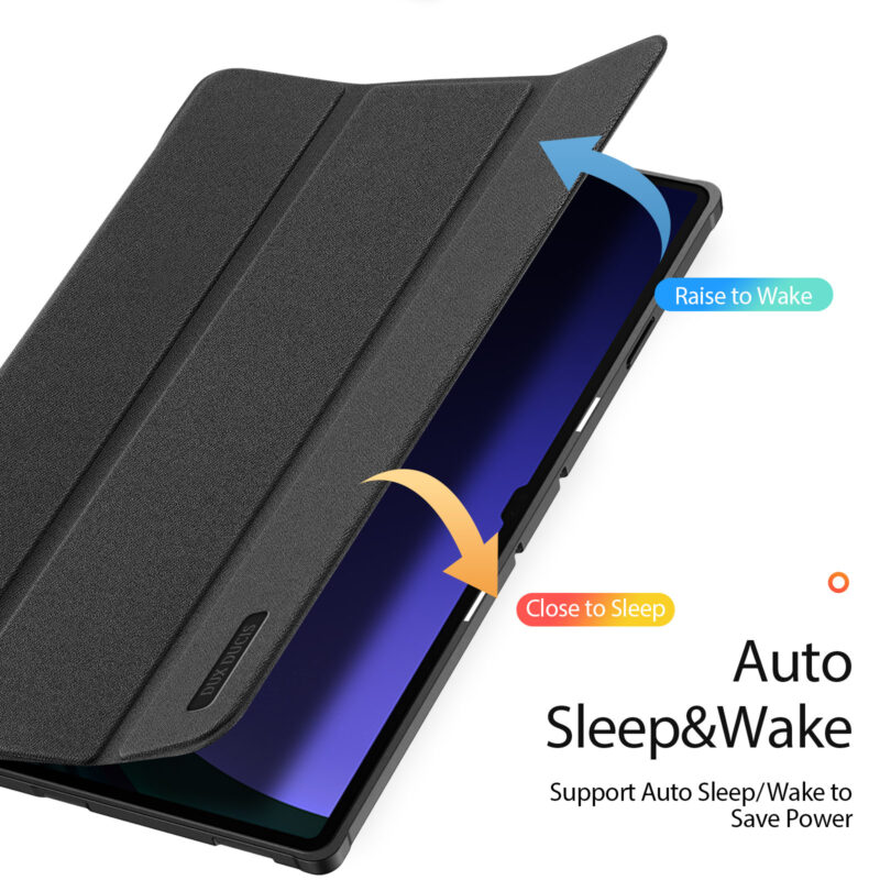 Magnetic Smart Folio Case for Samsung Galaxy Tab with S Pen Holder(Black)