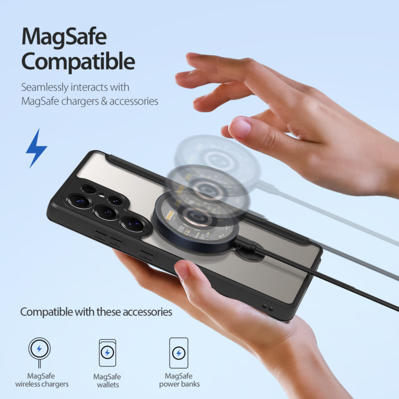 MagSafe® Compatible Phantom Black 3-in-1 Wallet Case for Samsung Galaxy