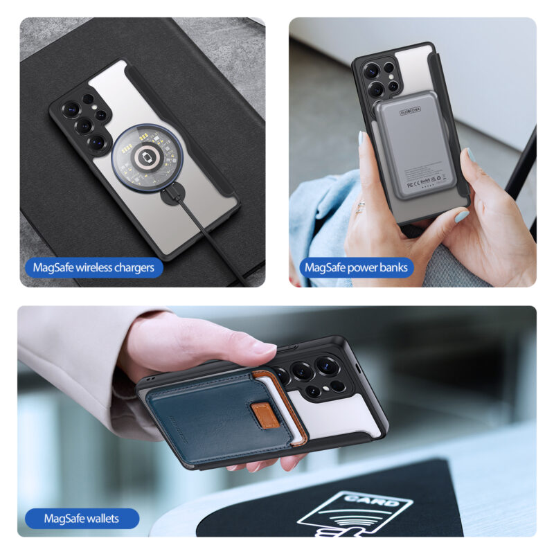MagSafe® Compatible Phantom Black 3-in-1 Wallet Case for Samsung Galaxy
