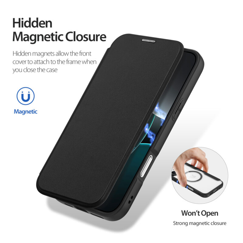 MagSafe® Compatible Eclipse Black Ultimate 3-in-1 No Ring Stand Case  for iPhone Series