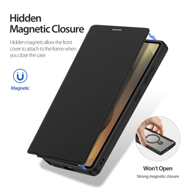 MagSafe® Compatible Phantom Black 3-in-1 Wallet Case for Samsung Galaxy