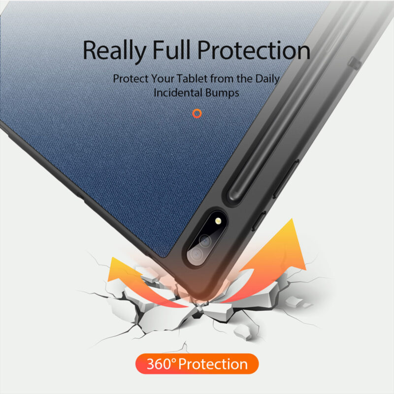 Magnetic Smart Folio Case for Samsung Galaxy Tab with S Pen Holder(Blue)