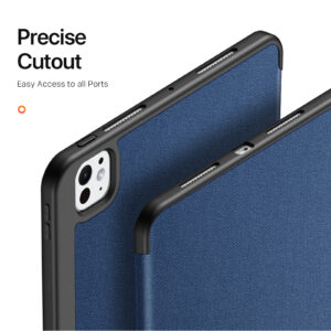 Magnetic Smart Cover for iPad with Pencil Storage(Blue)