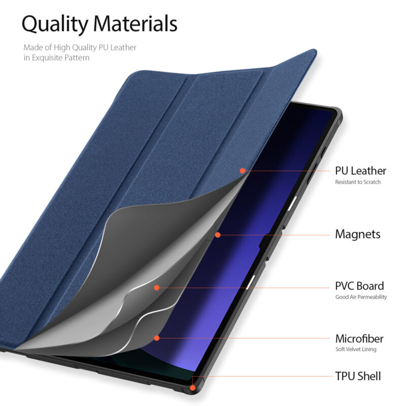 Magnetic Smart Folio Case for Samsung Galaxy Tab with S Pen Holder(Blue)
