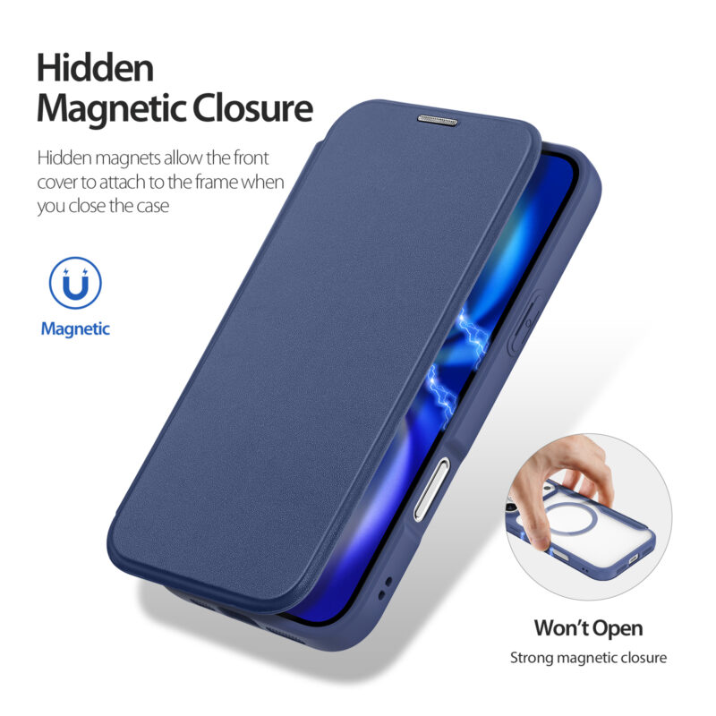 MagSafe® Compatible Cosmic Blue Premium 3-in-1 Wallet Case for iPhone 17 Pro Max