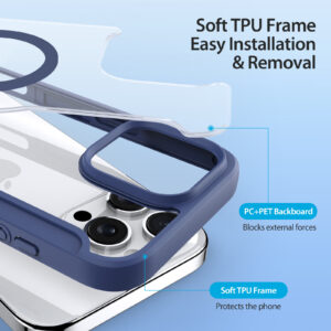MagSafe® Compatible Cosmic Blue Ultimate 3-in-1 No Ring Stand Case  for iPhone Series