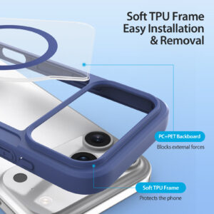 MagSafe® Compatible Cosmic Blue Premium 3-in-1 Wallet Case for iPhone 17 Pro Max