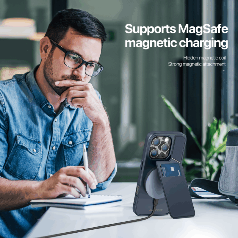 MagSafe® Compatible Sapphire Blue - 3-in-1 Case with Wallet, Stand & RFID Protection for iPhone