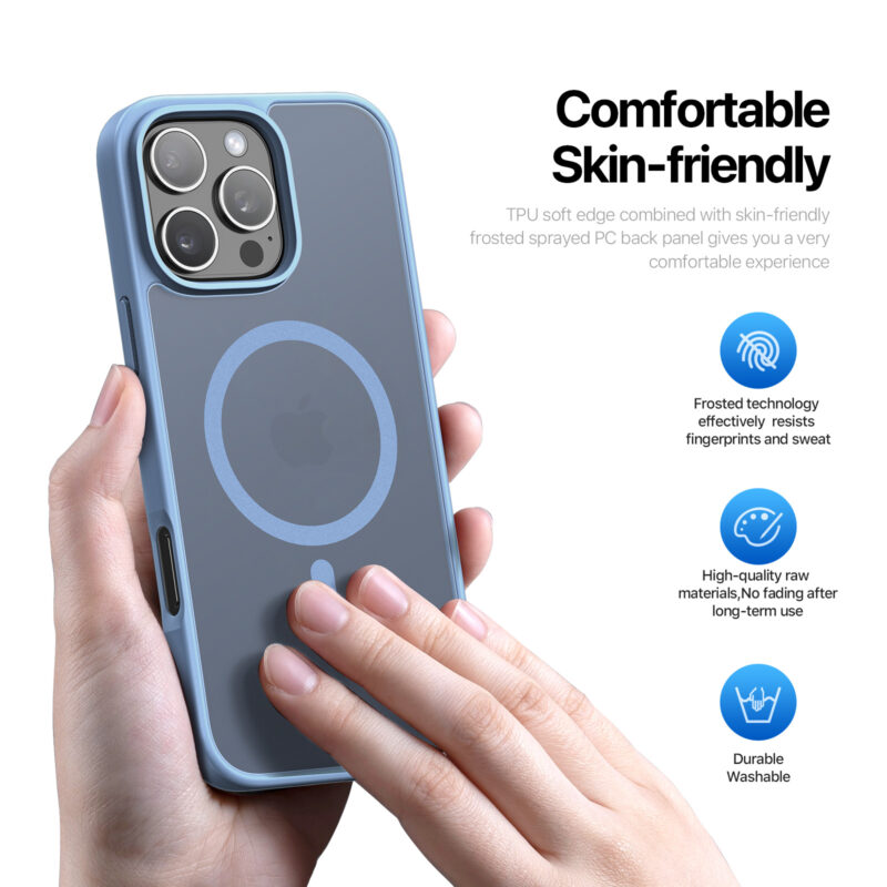 MagSafe® Compatible Frostbyte Blue Case for iPhone Series — No Stand, All Protection