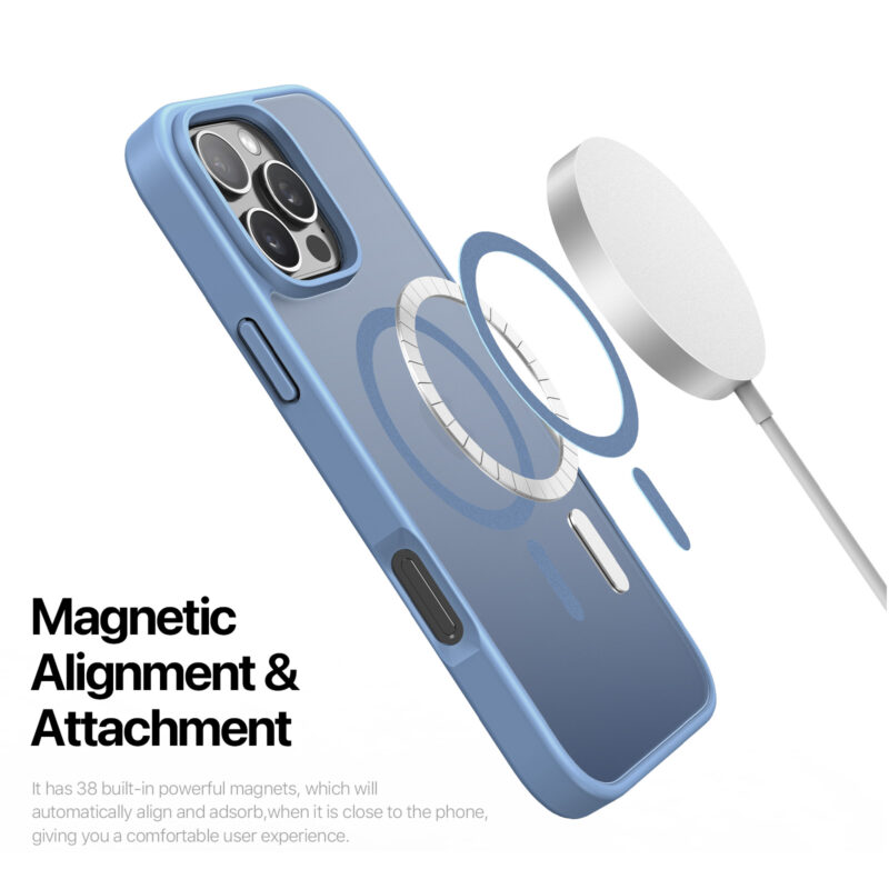 MagSafe® Compatible Frostbyte Blue Case for iPhone Series — No Stand, All Protection