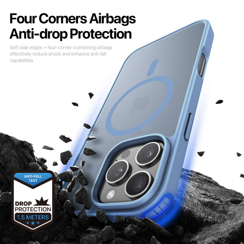MagSafe® Compatible Frostbyte Blue Case for iPhone Series — No Stand, All Protection