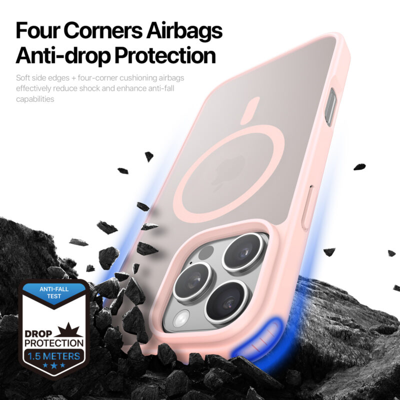 MagSafe® Compatible Blush Nova Case for iPhone Series — No Stand, All Protection