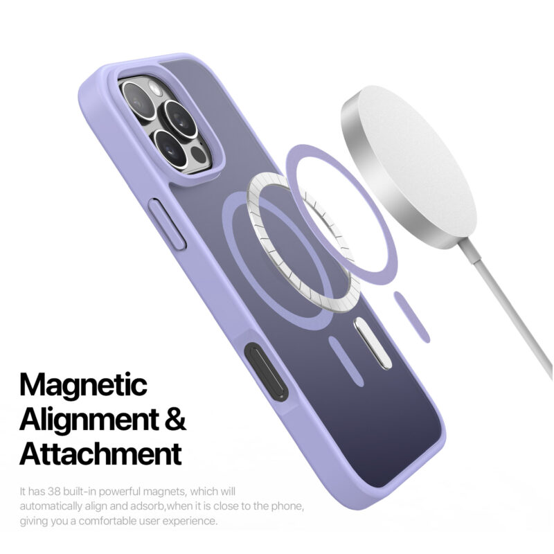 MagSafe® Compatible Lilac Eclipse Case for iPhone Series — No Stand, All Protection