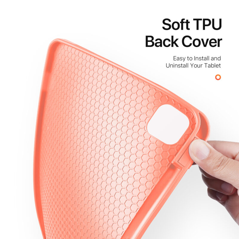 Magnetic Smart Cover for iPad with Pencil Storage(Pink)