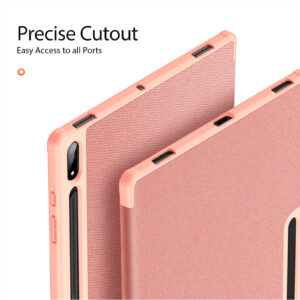 Magnetic Smart Folio Case for Samsung Galaxy Tab with S Pen Holder(Pink)