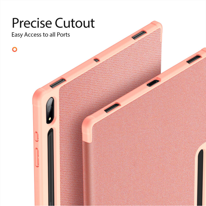 Magnetic Smart Folio Case for Samsung Galaxy Tab with S Pen Holder(Pink)