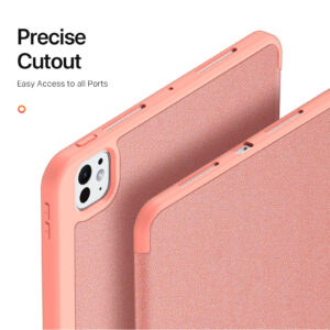 Magnetic Smart Cover for iPad with Pencil Storage(Pink)