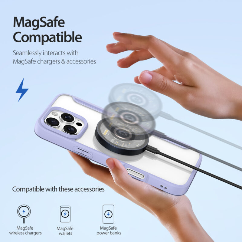 MagSafe® Compatible Velvet Purple Ultimate 3-in-1 No Ring Stand Case  for iPhone Series