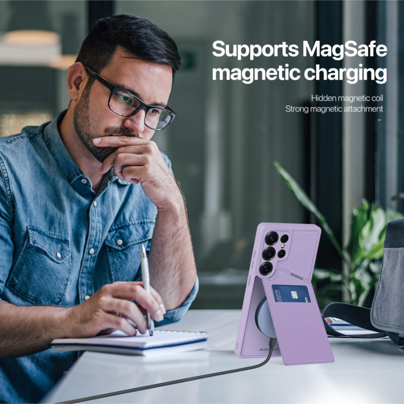MagSafe® Compatible Lilac Rose - 3-in-1 Wallet & Stand Case for Samsung Galaxy