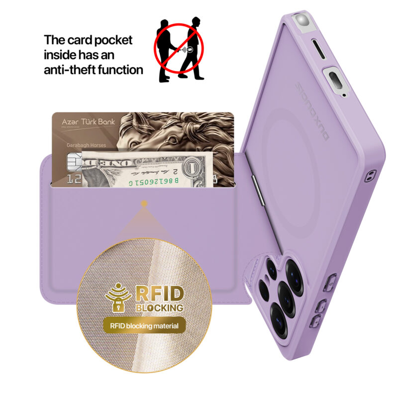 MagSafe® Compatible Lilac Rose - 3-in-1 Wallet & Stand Case for Samsung Galaxy