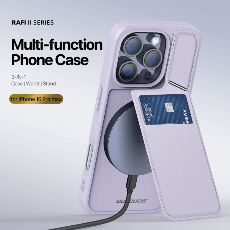 MagSafe® Compatible Royal Purple - 3-in-1 Case with Wallet, Stand & RFID Protection for iPhone