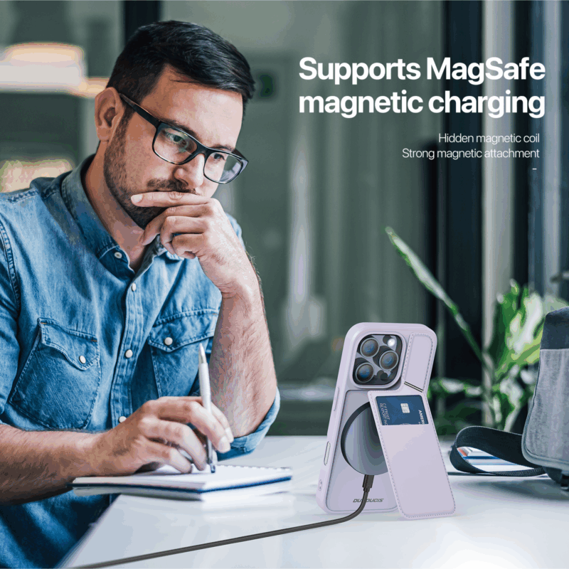 MagSafe® Compatible Royal Purple - 3-in-1 Case with Wallet, Stand & RFID Protection for iPhone