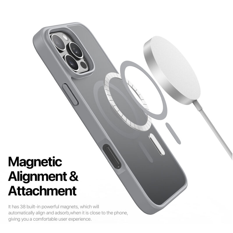 MagSafe® Compatible Steel Mist Case for iPhone Series — No Stand, All Protection