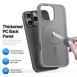 MagSafe® Compatible Steel Mist Case for iPhone Series — No Stand, All Protection